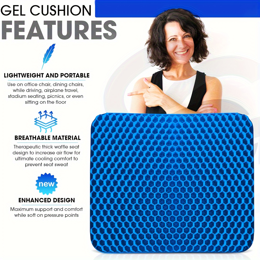 Long Sitting Gel Seat Cushion (super Thick), Soft And Breathable