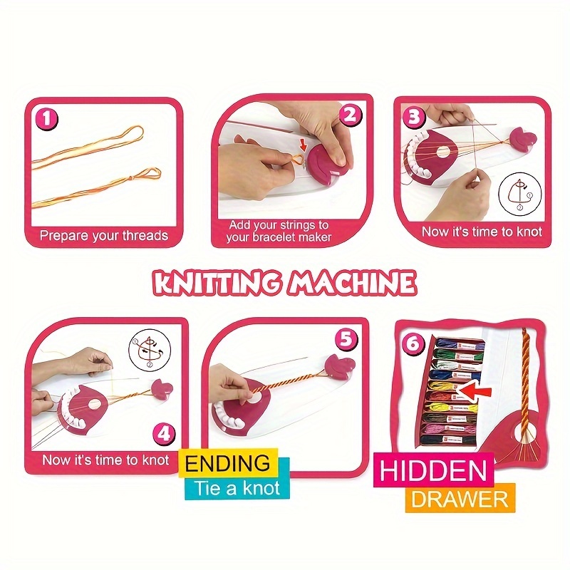 Friendship Bracelet Making Kit Toys 20 Pre cut Threads Makes - Temu Germany