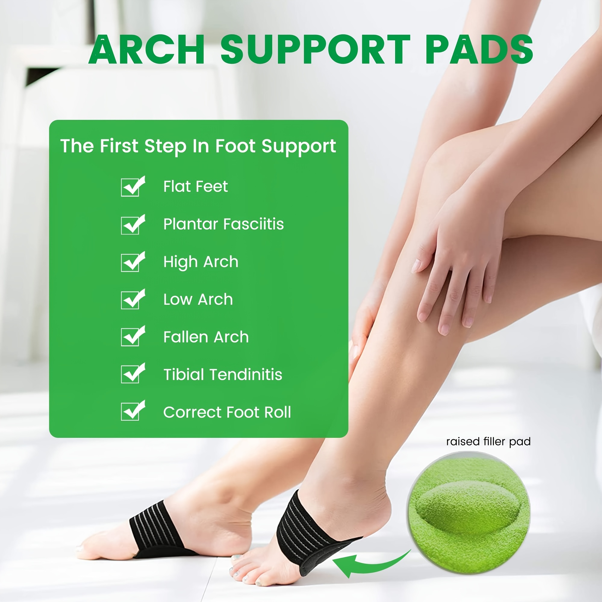 2pcs Arch Support Mens 5 10 Womens 7 12 Thick Soft Compression Cushioned Support Sleeves Foot Pain Relief Cushions Universal Size For Men And Women