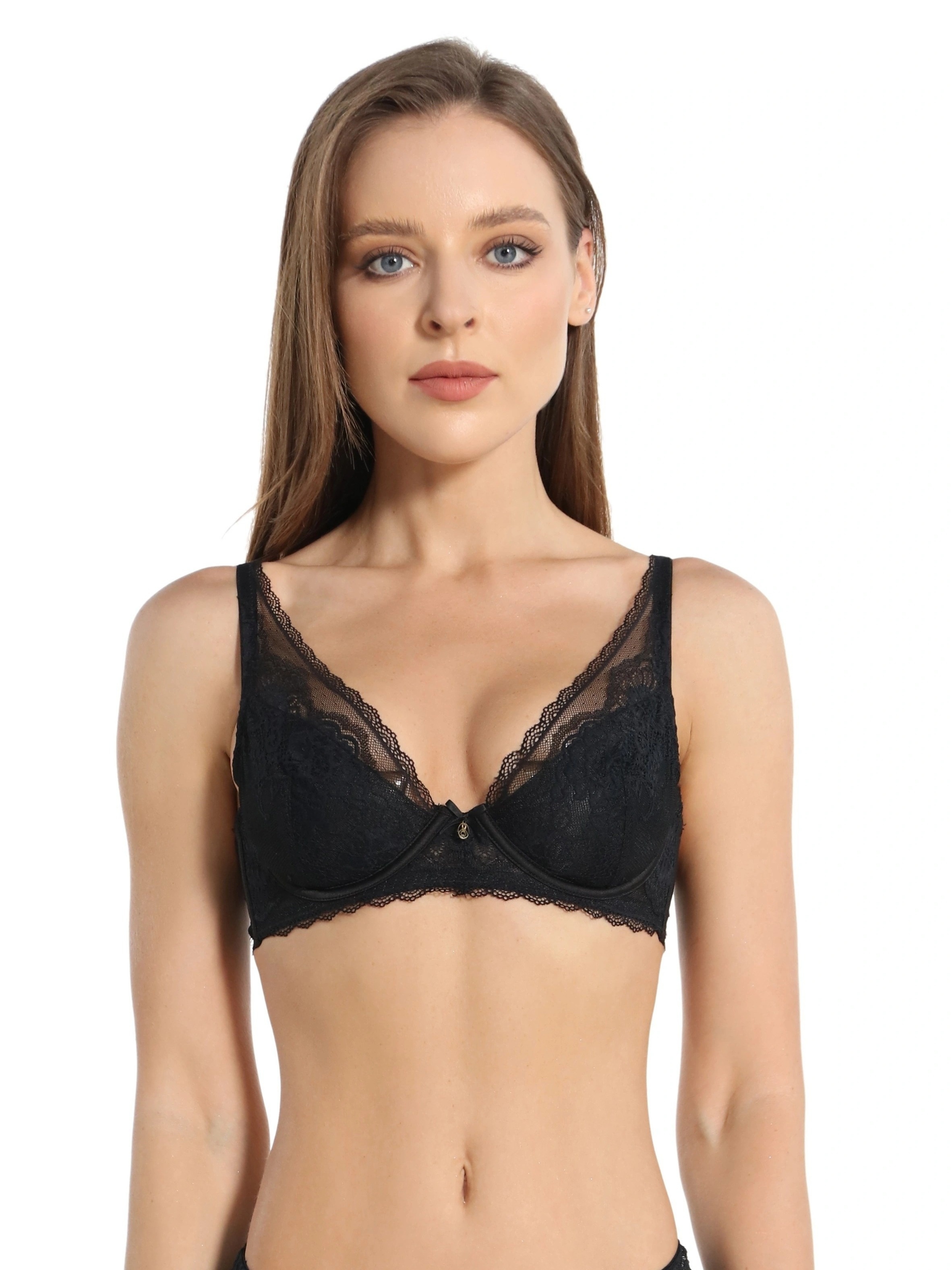 Sexy Floral Embroidered Bra Comfy Lace Stitching - Temu