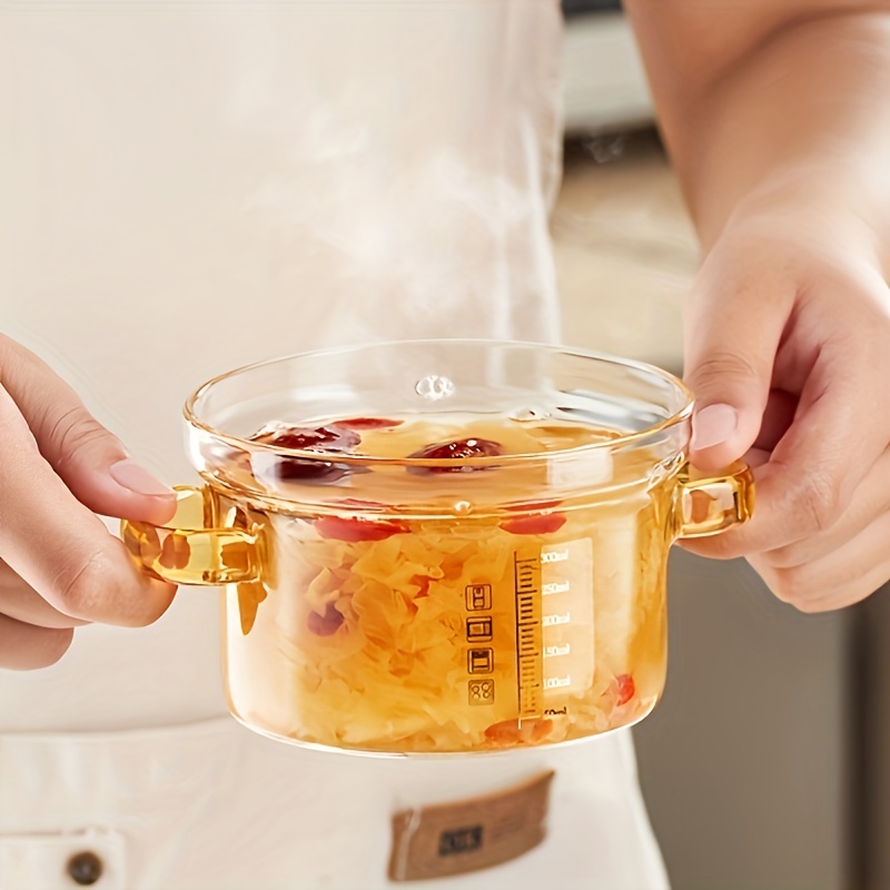 Heat-resistant Glass With Cover Pot Set Cooking Food Bird's Nest