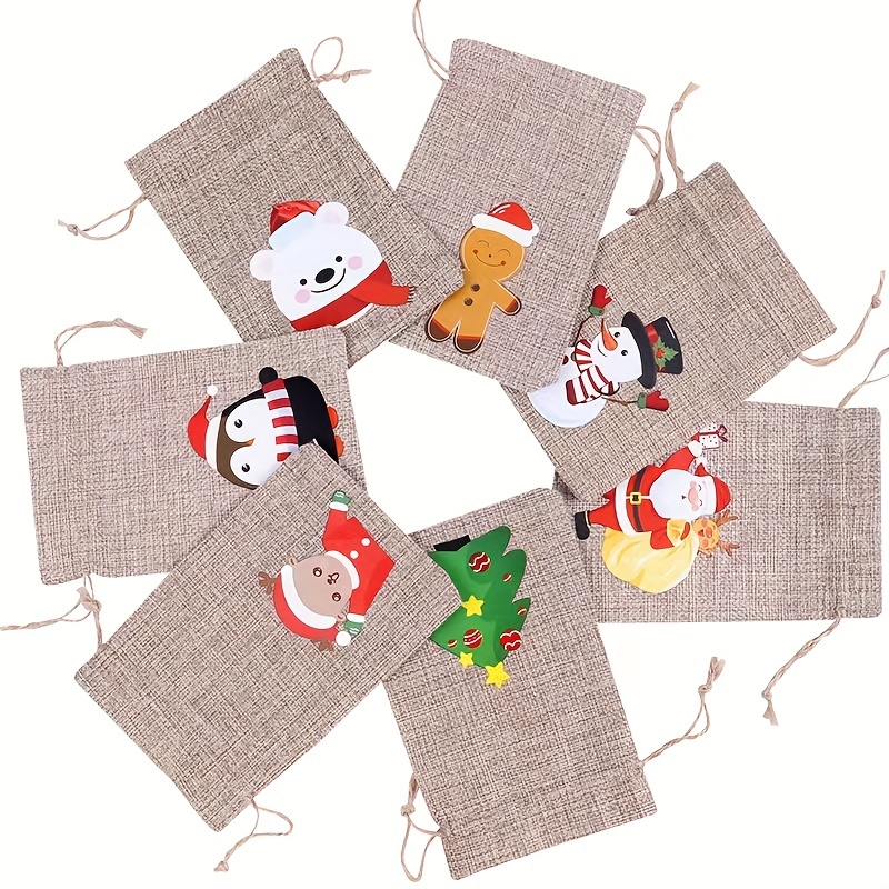 Natural Jute Bags Christmas Drawstring Gift Bag Pouches - Temu