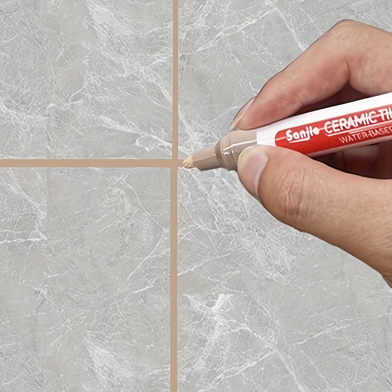 Waterproof Tile Marker Grout Pen Wall Seam Pen For Tiles Floor Bathroom  Decontamination Seam Repair Tools, For Hotel/Restaurant/Office/Commercial