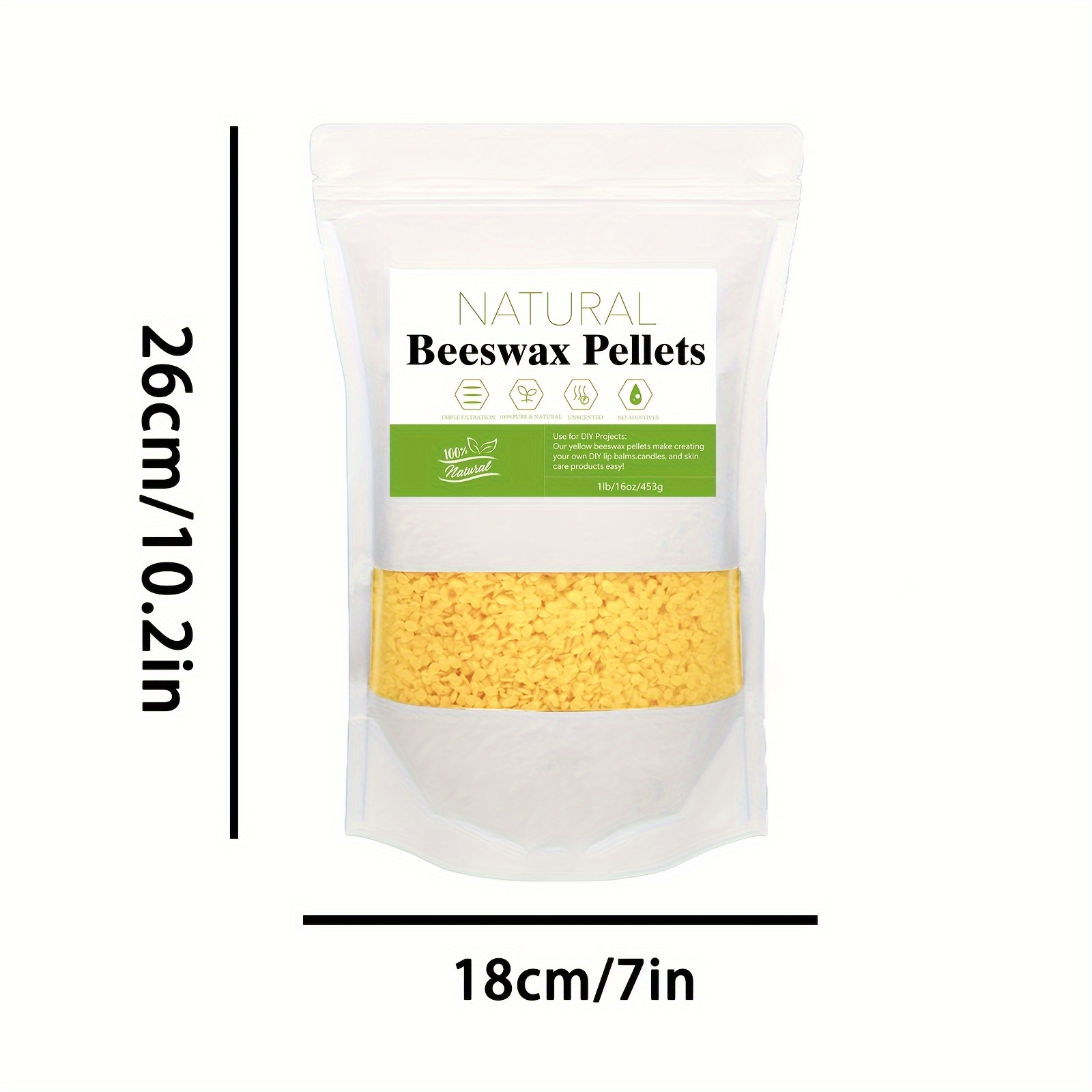 1bag Natural Beeswax Pellets - Beeswax Pastilles Pure Bulk Bees Wax Pellets  For Diy Beewax Making Candles Skin Care Lip Balm Soap Lotion - Temu