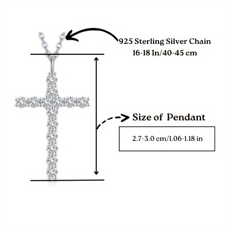 Silver crucifix deals necklace womens