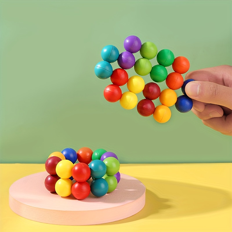 Preschool Puzzle Bead Stress Ball - 3D Magic Ball Toy