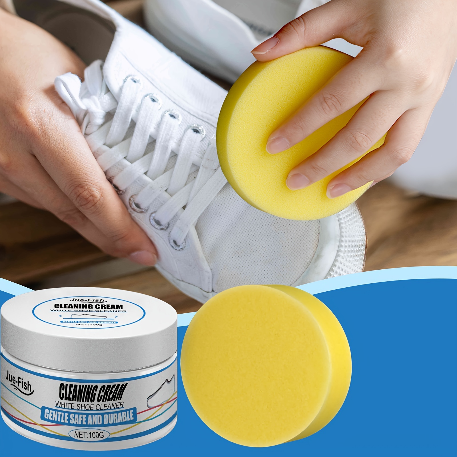 3pcs White Shoe Cleaning Kit, Includes Shoe Cleaner, Shoe Whitener, Shoe  Brush, Suitable For Cleaning Sneakers