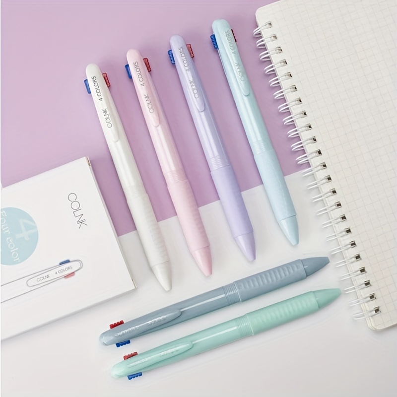 COLNK Assorted Colors Ballpoint Pens, Medium Point 1.0mm,Comfortable  Triangle Grip Colored Pen Ballpoint Set for Journaling Planner,Long Lasting