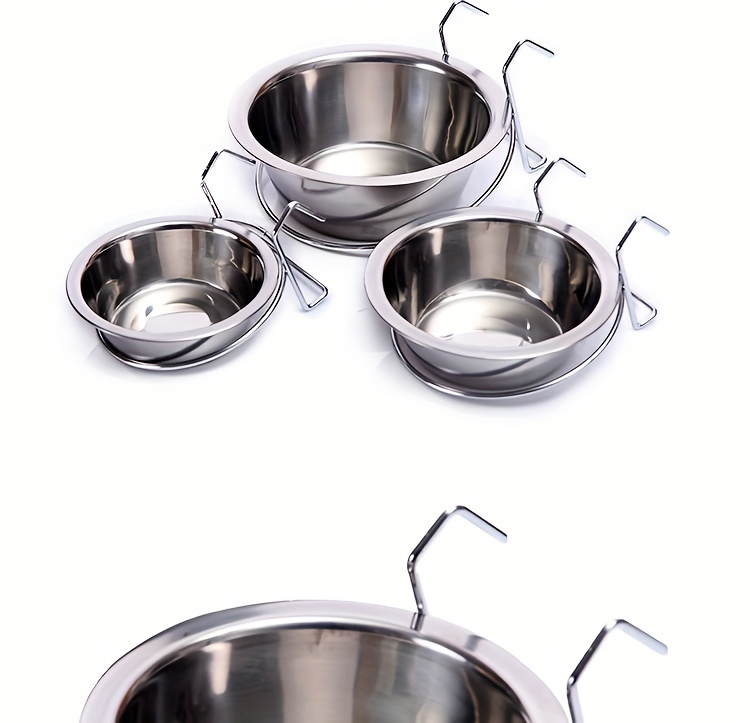 Pet Supplies : Yummy Sam 2 Pcs Large Pet Dog Food Water Bowl for Cage  Stainless Steel Non-Spill Kennel Hanging Cats Bowls with Clamp Holder Crate  Feeder Dish for Medium Large Dogs