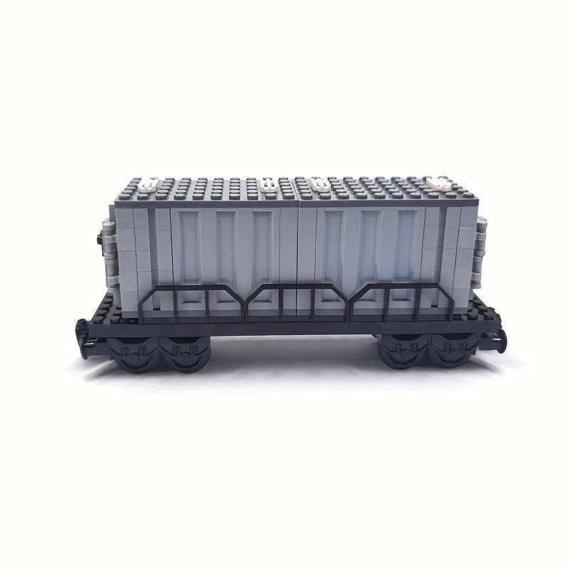 107pcs MOC Small Particle Building Blocks Train Cargo Container Set