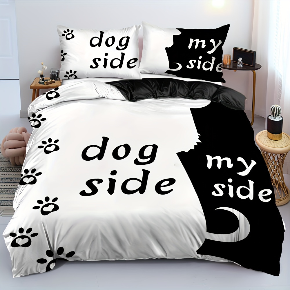 Dog side my side duvet cover sale