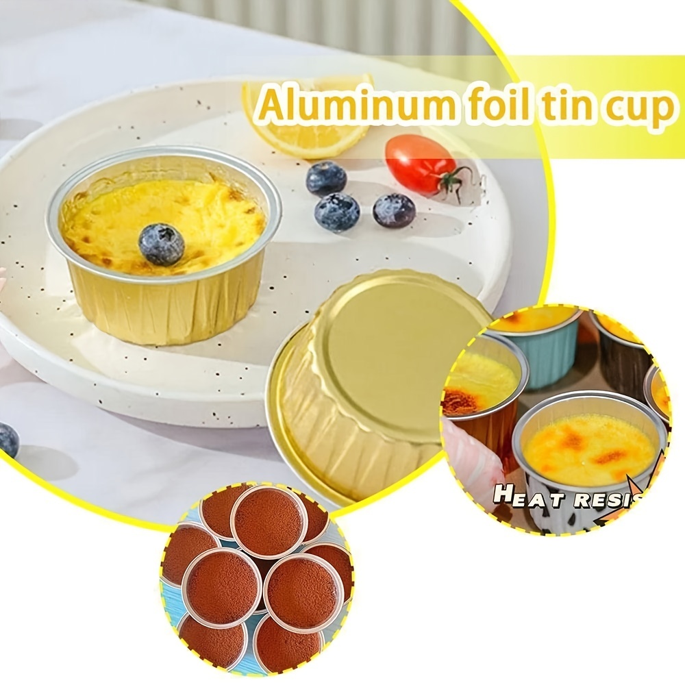 10pcs Aluminum Foil Cups For Air Fryers, Reusable Tin Foil Cups