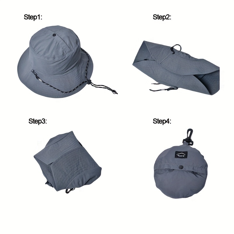 1pc New Summer Portable Bucket Hat For Women And Men Waterproof