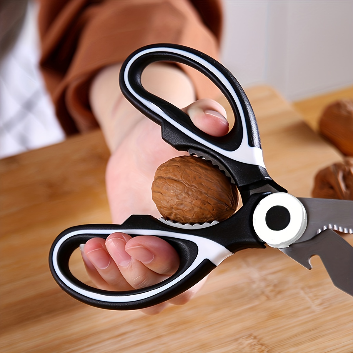 Multifunction Kitchen Scissors Knife Stainless Steel Chicken Bone Scissors  Meat Vegetable Cutter Nutcracker Bottle Openers Tools