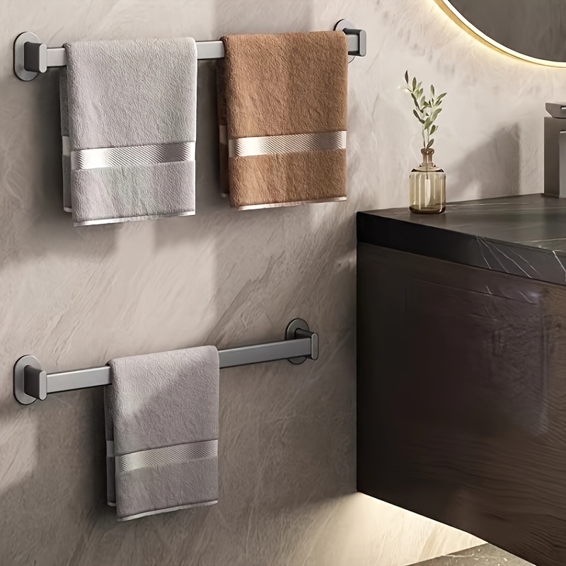 NearMoon - Barra para toallas de baño, accesorios de baño de acero  inoxidable, para toalla de ducha para baño, soporte de toalla montado en la  pared