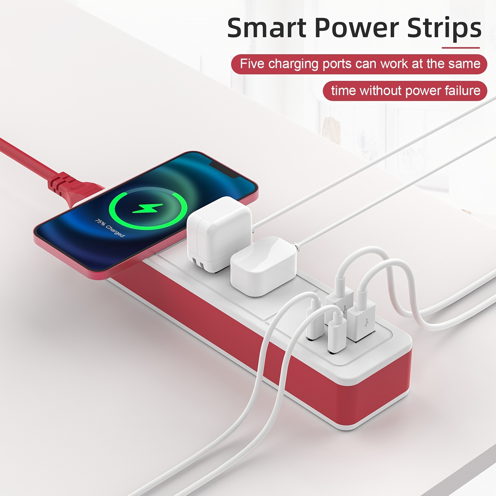 Power Outlet Wireless Charging, Extension Cord,,, Fast Wireless