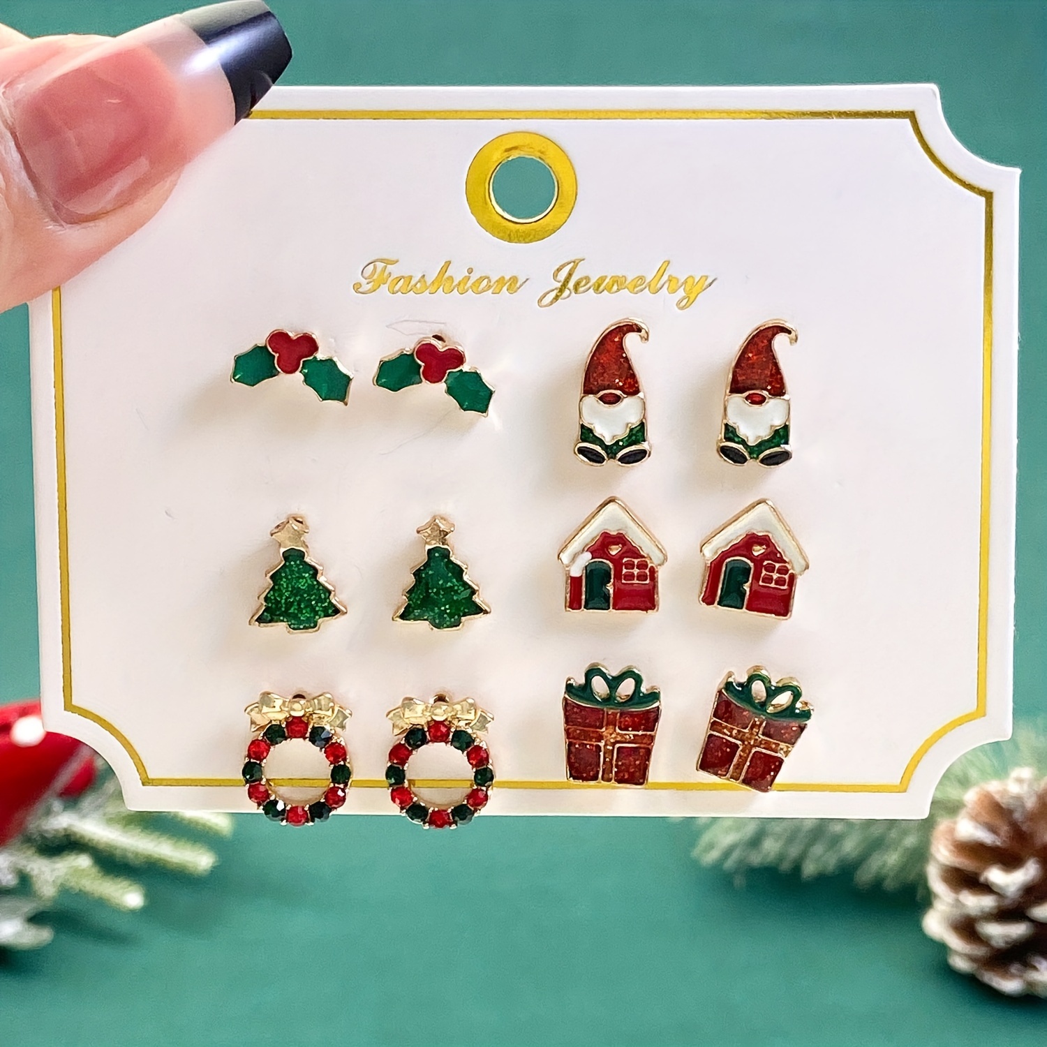 Christmas studs hot sale