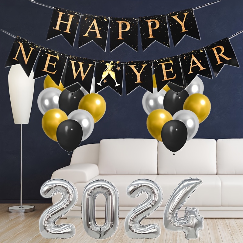 2024 New Year Decor 1 2024 Digital Balloon 17 Metal Silvery - Temu United  Arab Emirates