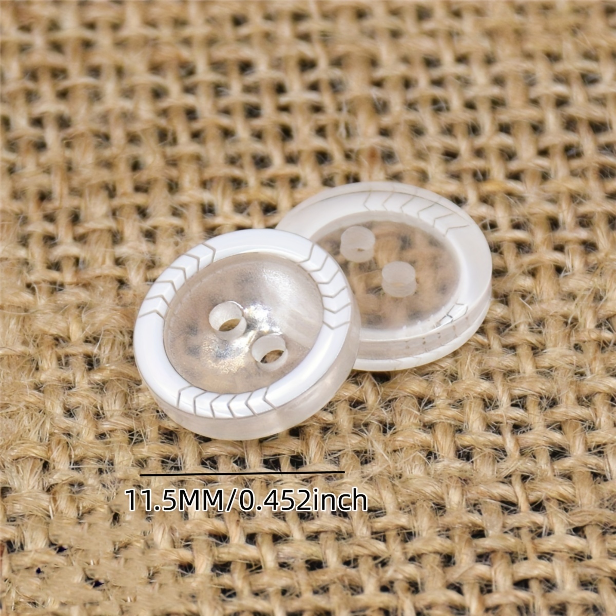 50pcs/pack White Color 4 Holes Buttons Shirt Buttons For Men Apparel  Supplies Sewing Accessories Size 0.43inch