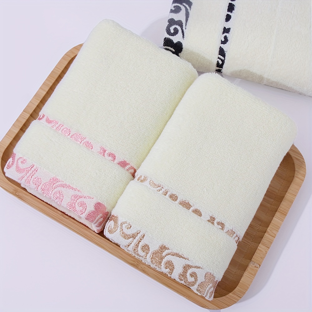 Soft Hand Towel, Absorbent Quick-dry Towel, Jacquard Thickened Face Towel,  Household Bathroom Shower Essential - Temu