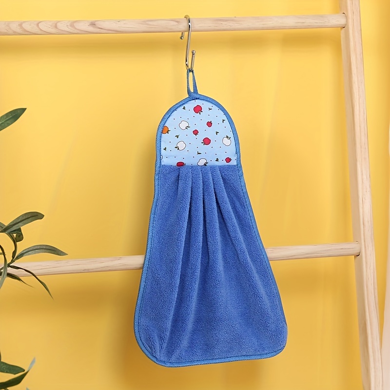 Hanging Towel For Wiping Hands Coral Fleece Quick drying - Temu