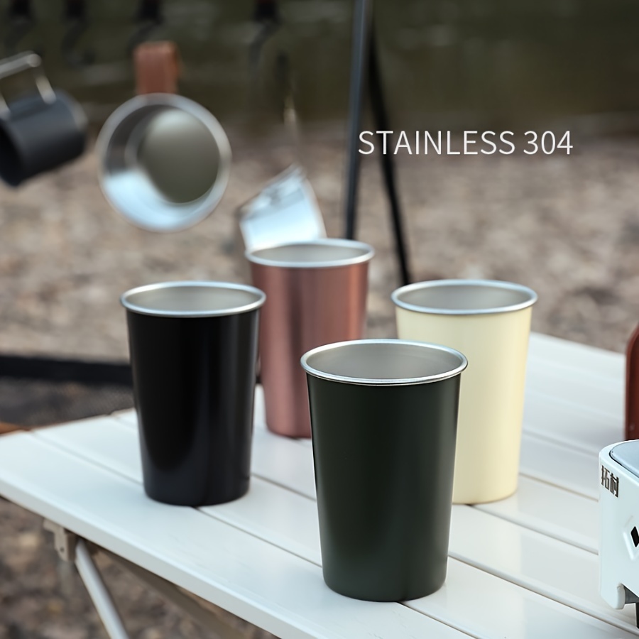 Stainless Steel Small Mugs, Coffee Cup Set, Shot Glass, Camping Water Cups,  Tea Cups, For Outdoor Travel Camping - Temu