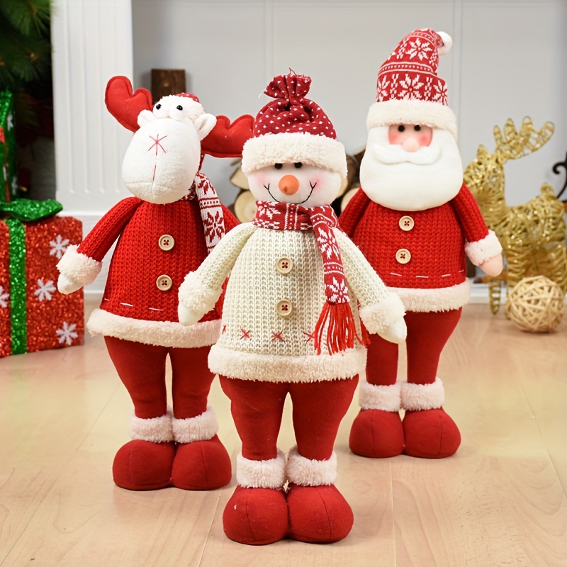 1pc Red Christmas Doll Santa Claus Snowman Deer Christmas Decorations Ornaments Christmas Didn t Pick Up Plush Toys New Year s Gifts Christmas Tree Decorations Party Gifts details 4