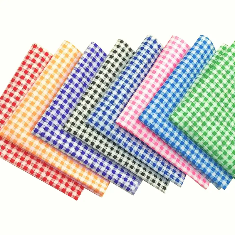 Colorful Plaid Polyester Fabric Squares Pre Cut Design - Temu