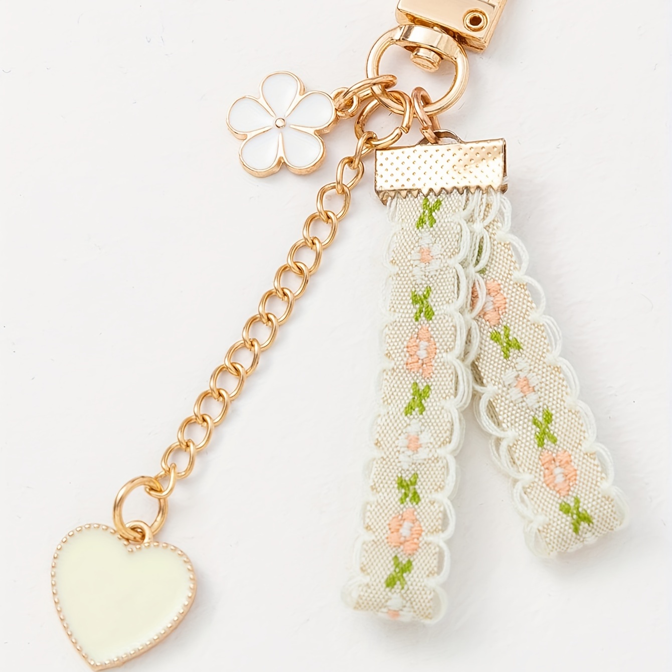 Fabric Flower Key Chain, Key Ring Accessories