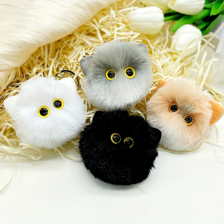 Llavero de peluche de gato – Llavero de peluche de gatito, accesorio  colgante de juguete de peluche de gatito, mini llavero decorativo genérico