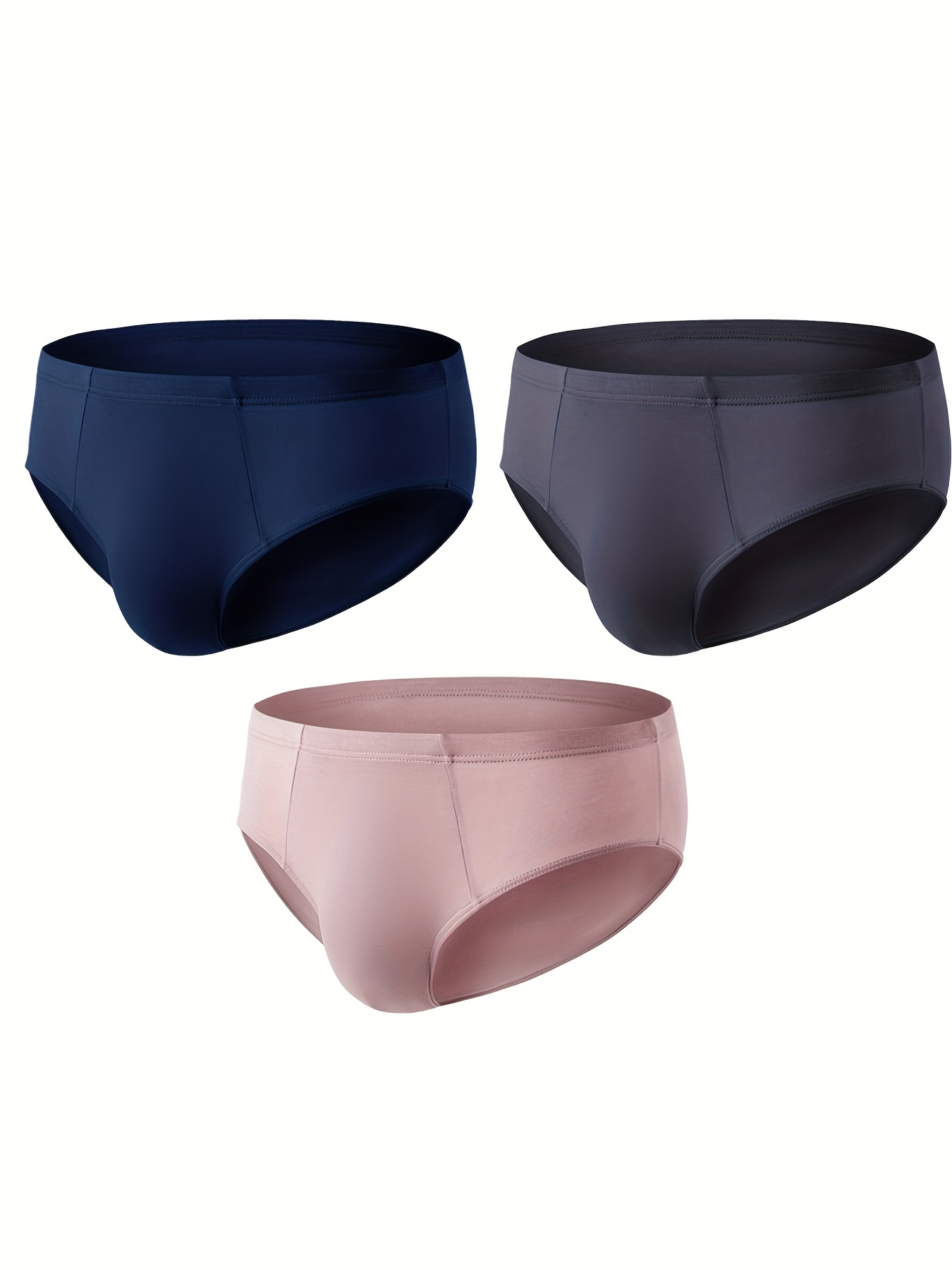 Men's Briefs Sexy Microfiber Underpants Seamless Plus Size Panties Offer Stretch  Briefs Briefs Underwear Cotton Loose Stretch Panties Boxer Underwear :  : Fashion
