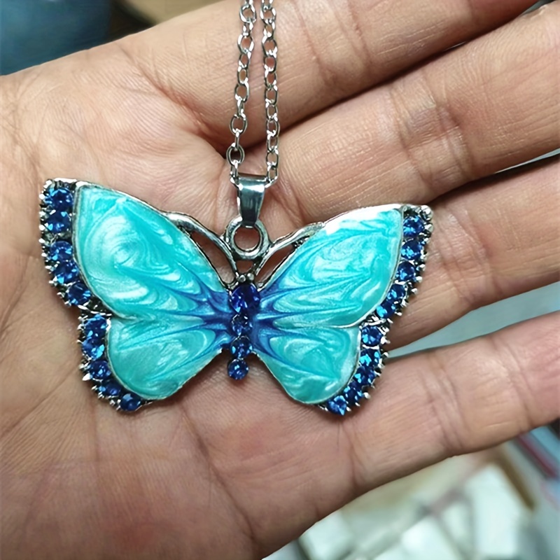 Turquoise hot sale butterfly pendant