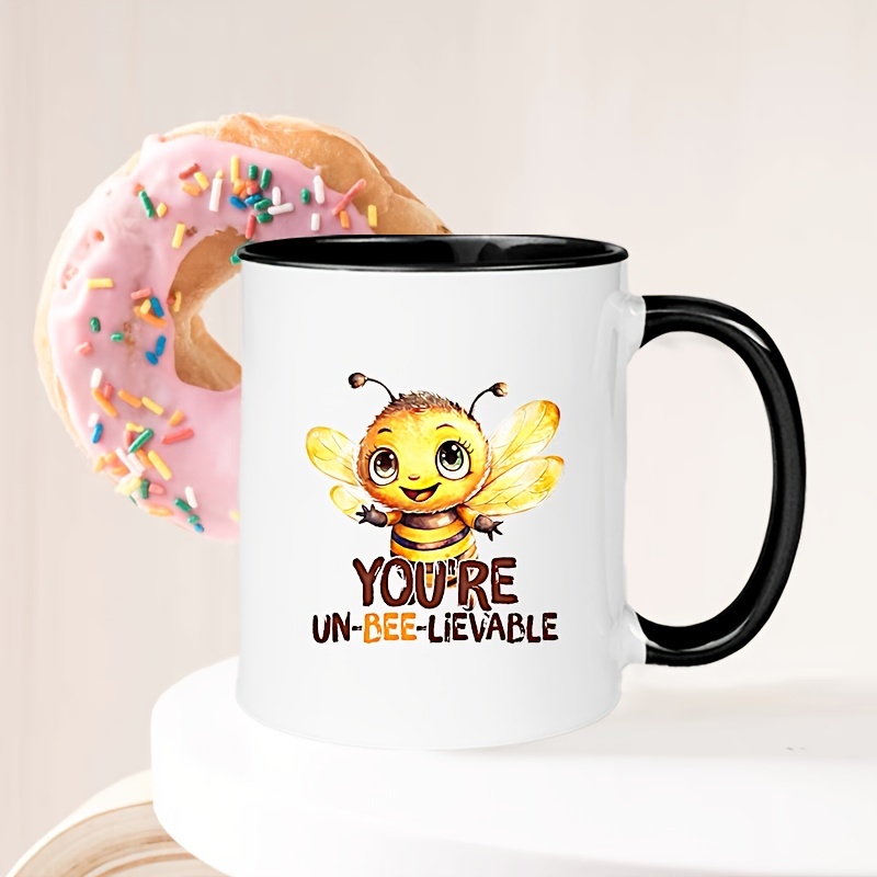 Bee Coffee Cup, 40 Oz Tumbler with Handle and Straw, Cute  Yellow Bee Tumbler/Coffee Mug, Bumble Bee Decor/Ornament/Stuff ,Bee Gifts  for Women/Bee Lovers - Honeybee Mug, 40 Oz Stainless Steel