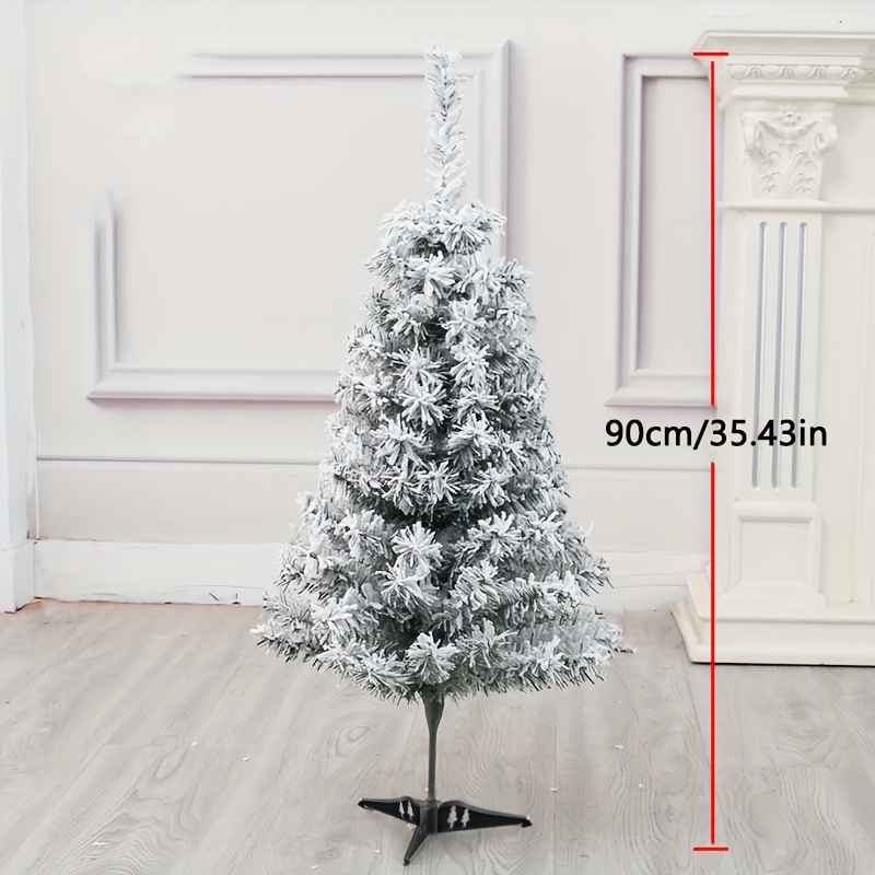 1pc Flocking Christmas Tree PVC Simulation Snowfall Artificial Cedar Tree