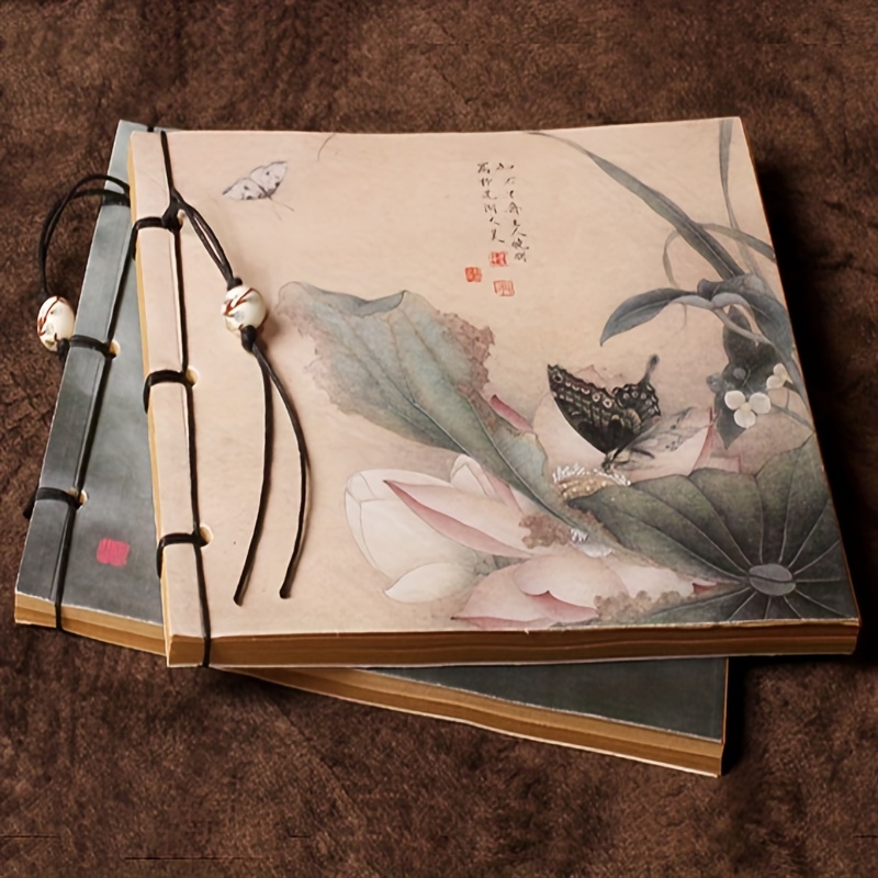 livre ancien en cuir, livre d'or carnet d'écriture de dessin artisanat