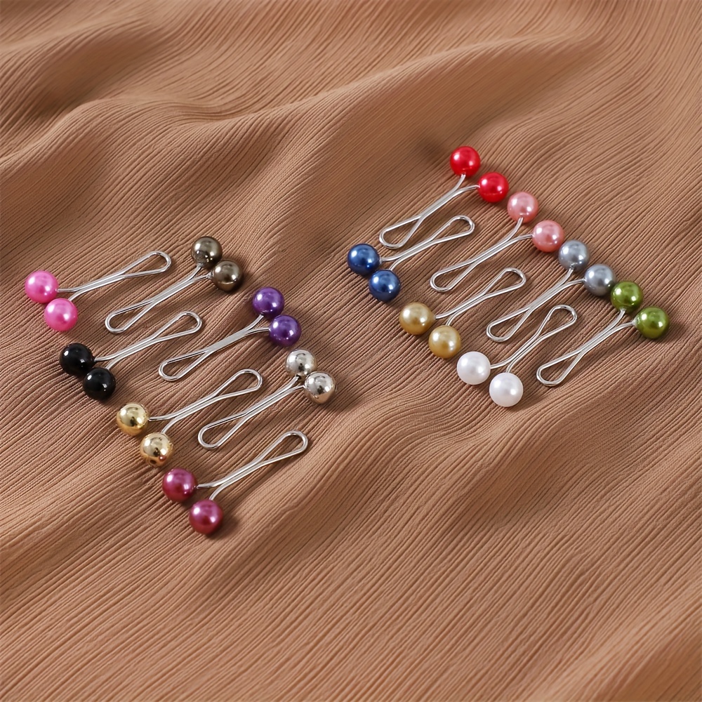 12 Pieces Hijab Pins, Scarf Pins and Clips, Hijab Scarf Clips, Multicolor  Headscarf Beading Pins, Pearl Brooch Pins for Muslim Hijab, Brooch Pin  Clips