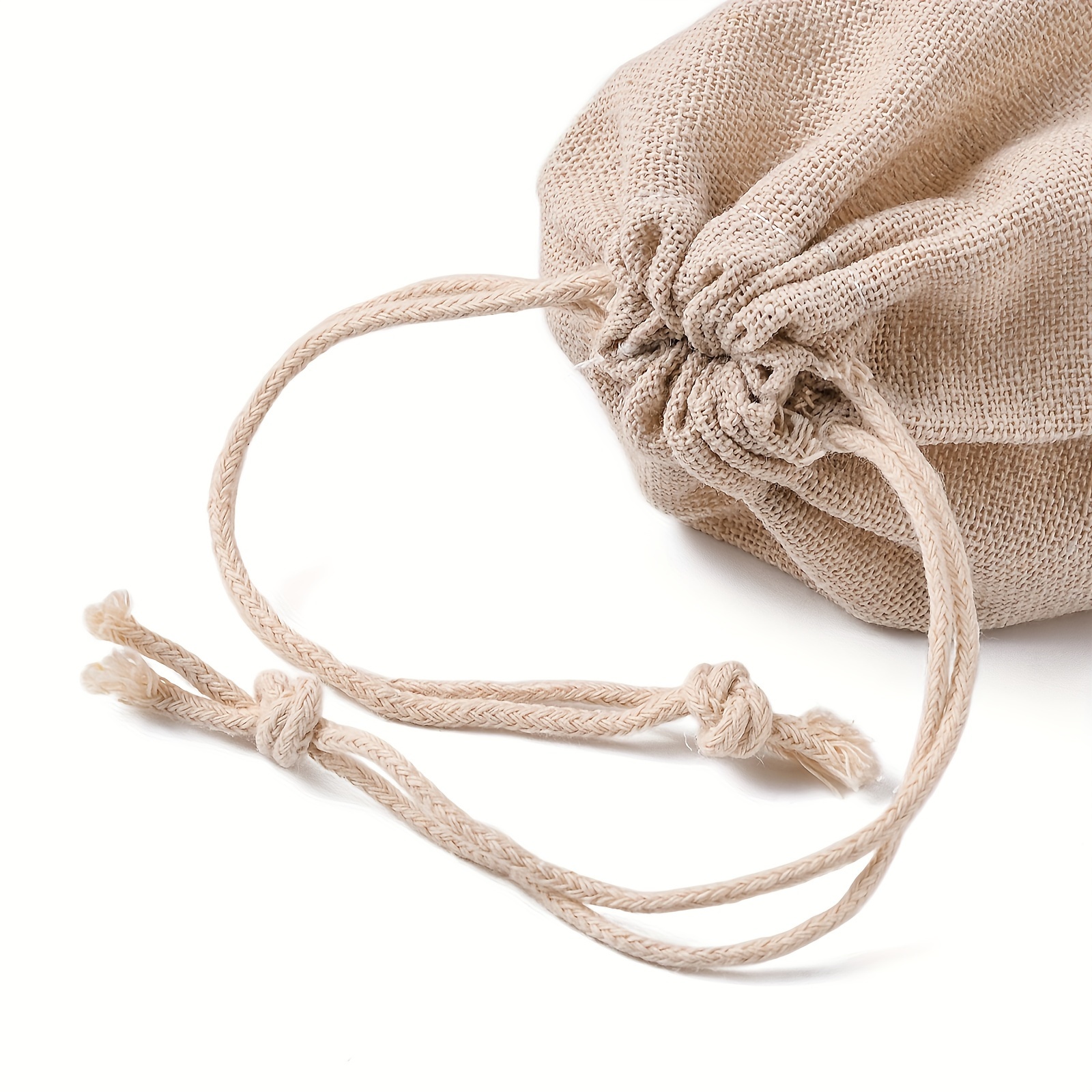 10pcs Cloth Jute Bag Sack Cotton Bag Drawstring Burlap Bag Jewelry Bags  Pouch Little Bags for Jewelry Display Storage Gift Bag