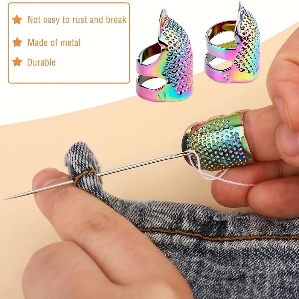 Sewing Thimble dazzles Color Metal Thimbles For Hand Sewing - Temu