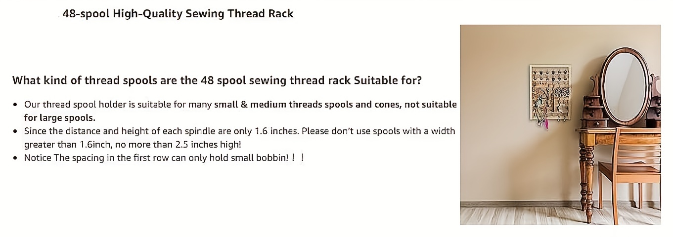 48 spool Sewing Thread Rack Wall mounted Sewing - Temu