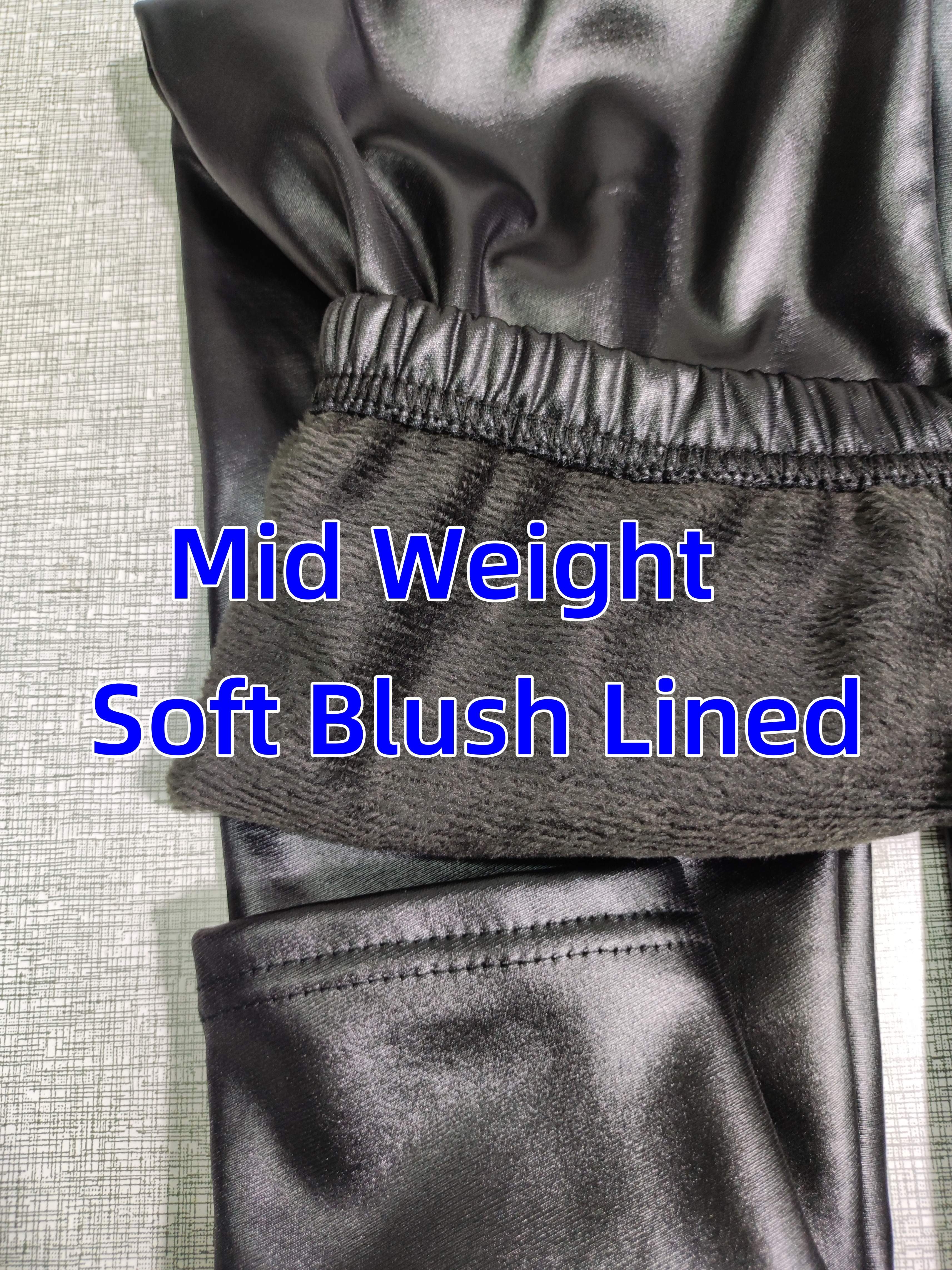 Plush Lined Thermal Pants Soft Comfy Faux Leather Elastic - Temu