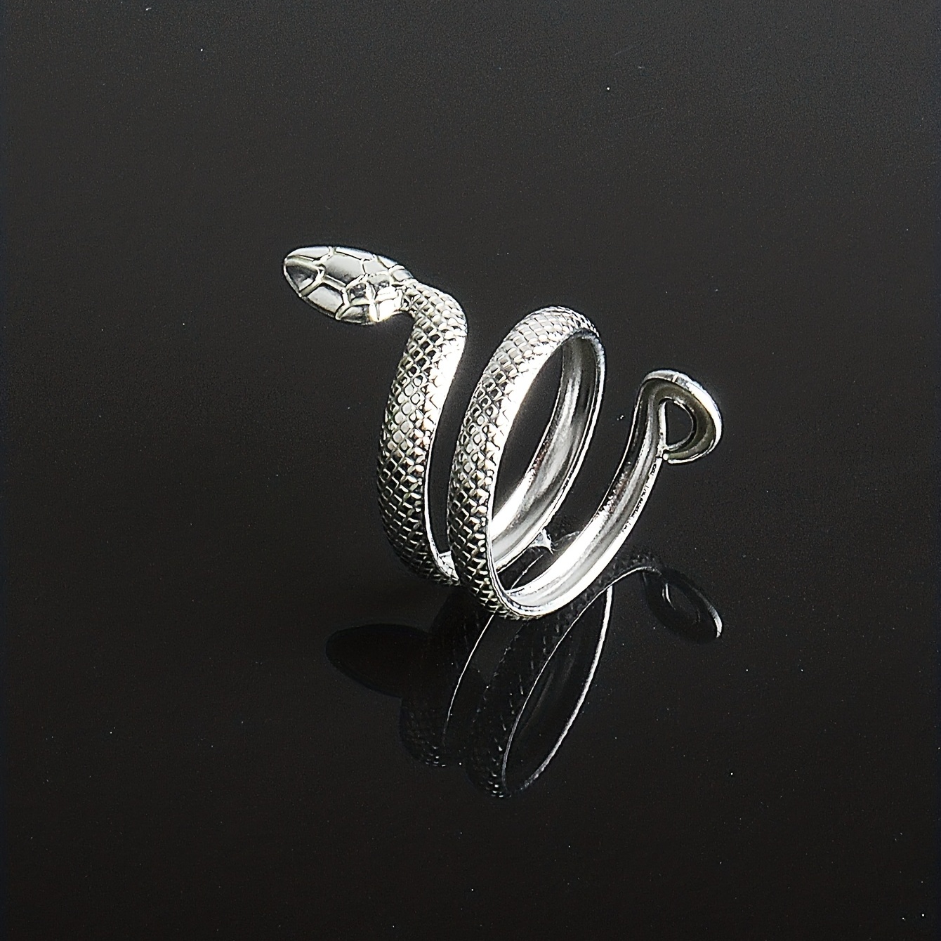 Exaggerated Titanium Steel Snake Ring