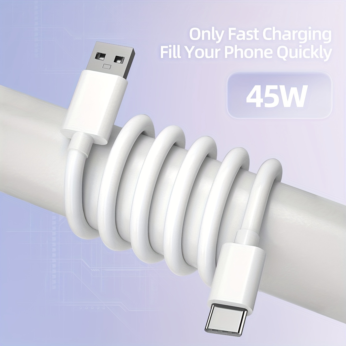 9.8 Ft/3M USB C Charging Cable. Long And Solid(Purple)