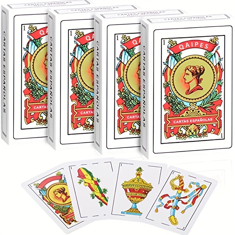 4 Decks Of Authentic Spanish Naipes Playing Cards Perfect For 