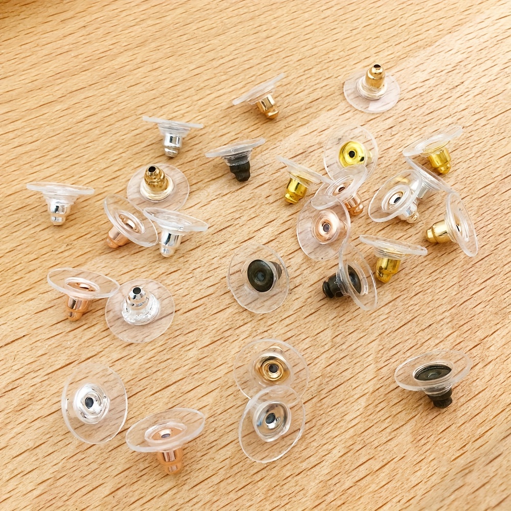 Silicone Earring Backs Earring Backings 1200 Pcs Soft Clear Ear Safety Back  Pads Backstops Clutch Stopper Replacement for Fish Hook Earring Studs  Hoops, Diameter 4mm