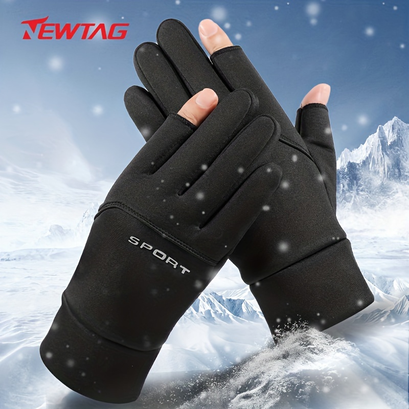 Guantes de invierno para hombres y mujeres, guantes térmicos para clima  frío resistente al agua, guantes de pantalla táctil para ciclismo, correr