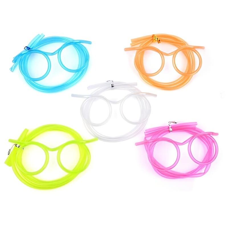 Unique Glasses Flexible Drinking Tube Kids Party Accessories 