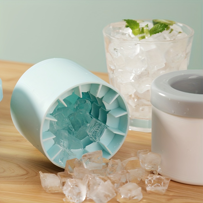 Moldes de cubitos de hielo de silicona con tapa, molde de cubo de hielo  xxl, bandeja de cubitos de hielo, paquete de 2, fabricante de cubitos de  hielo, bolas de hielo grandes