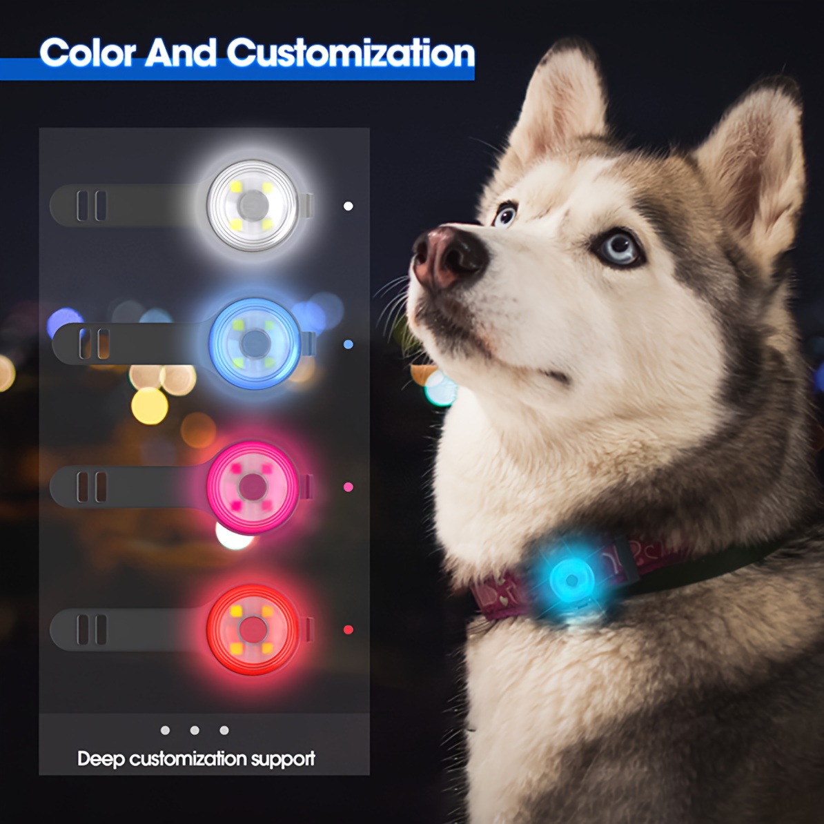 2023新しいチェリー形led発光犬用カラー、交換可能なバッテリー付きの防失ペンダントペットライト、4色のペットウォーキングドッグライト |  これらの素晴らしい取引をお見逃しなく | Temu Japan