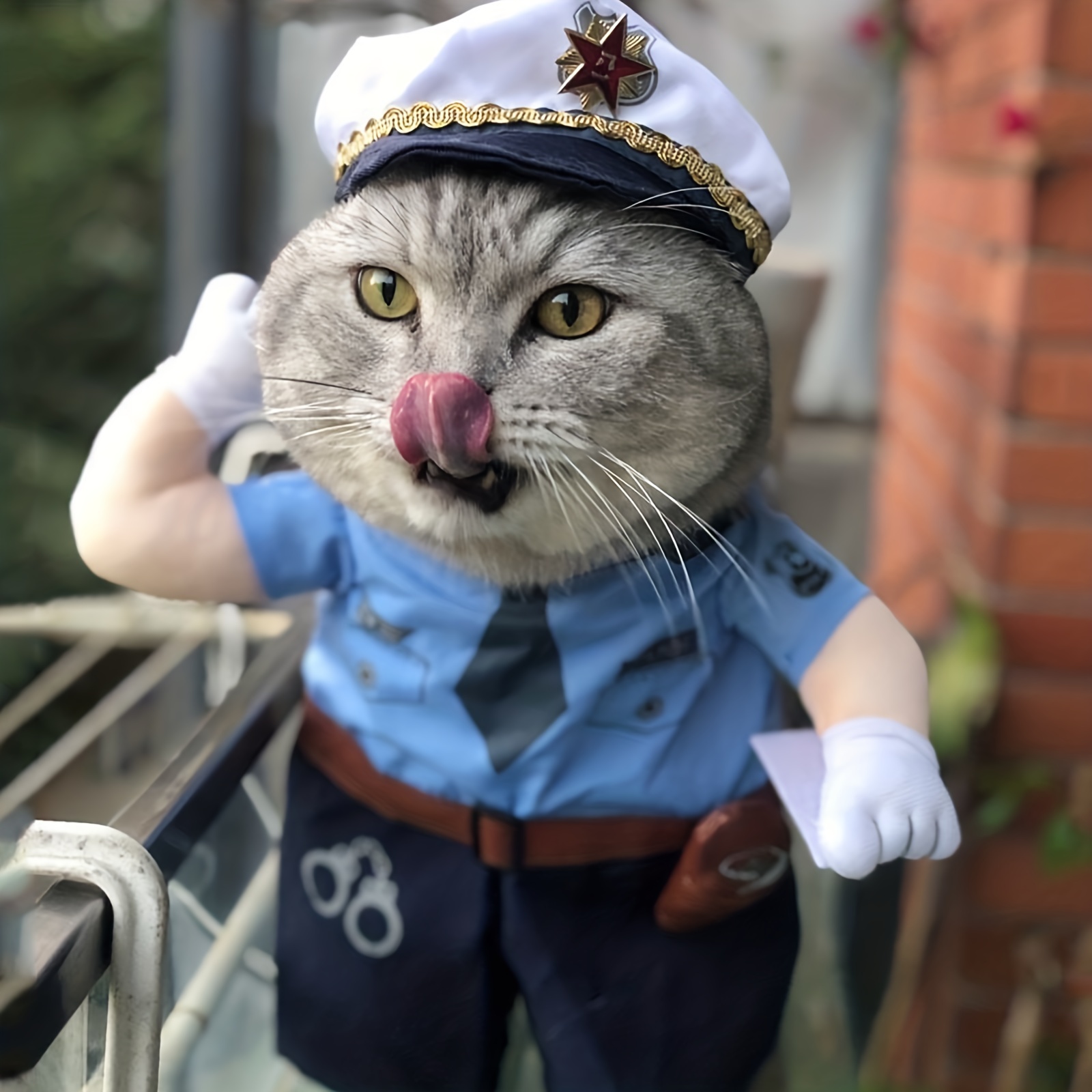 Pet Policeman Costumes Pets Dogs Cats Cool Policeman Outfit Clothing With  Hat For Christmas Halloween Party Cat Clothes, High-quality & Affordable