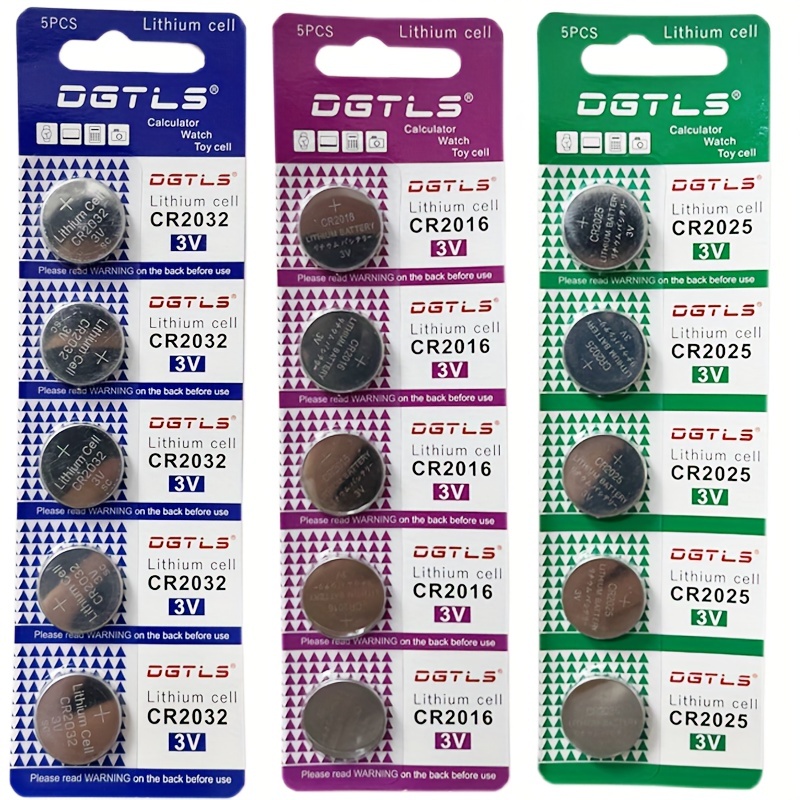 Pujimax Cr2016 Cr2025 Cr2032 3v Button Battery Cards [non - Temu